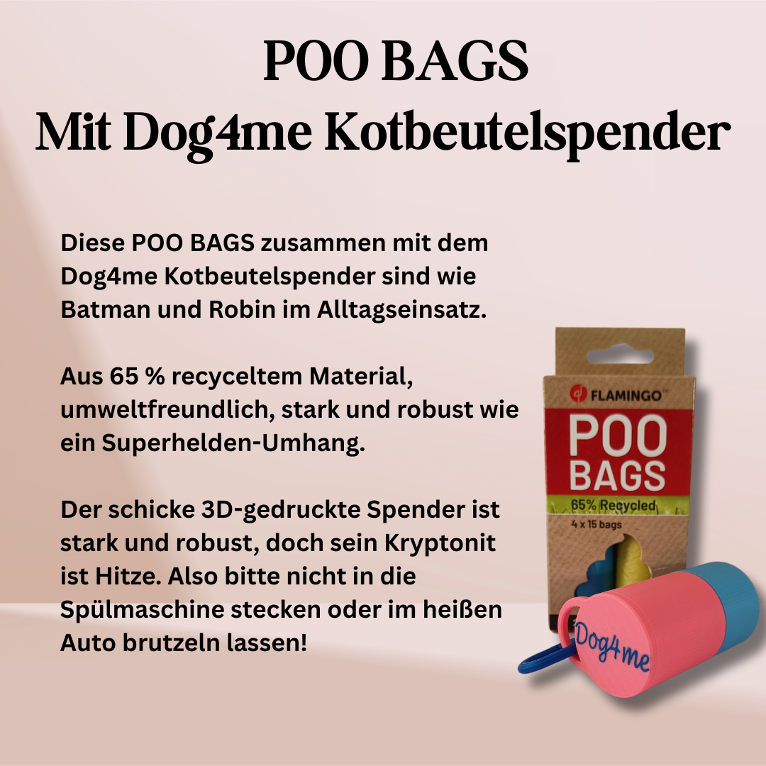 POO BAGS Mit Dog4me Kotbeutelspender